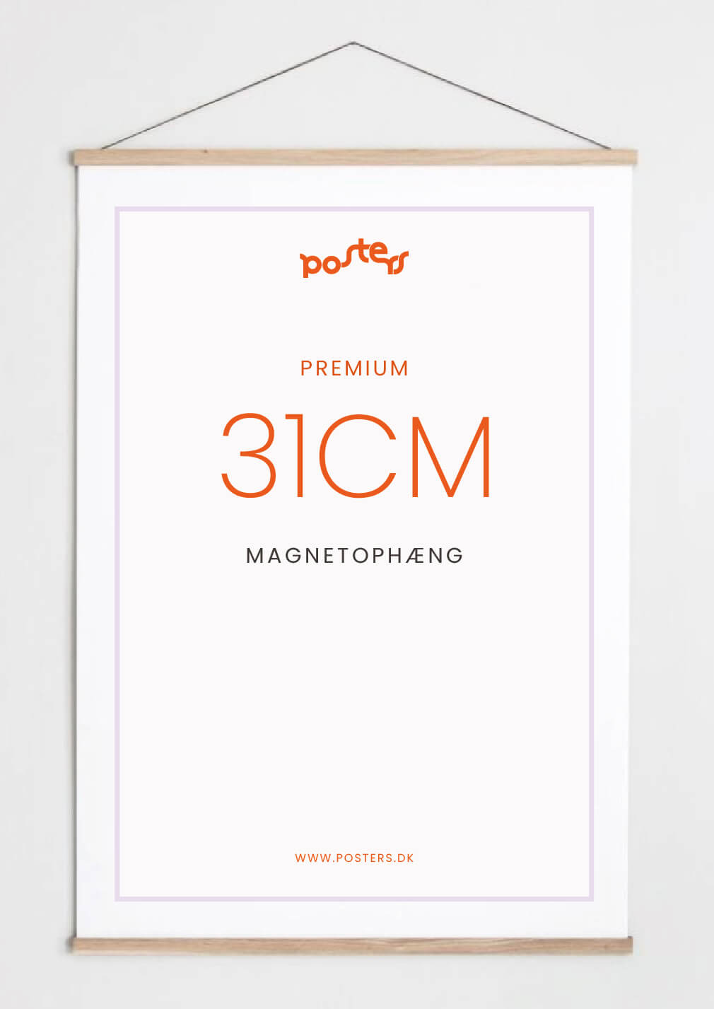 Magnetisk plakatophæng i egetræ 31 cm
