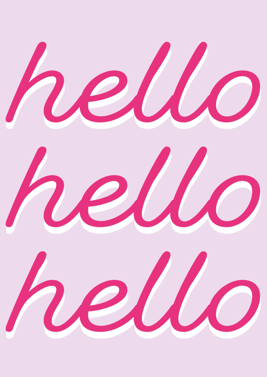 3 x hello
