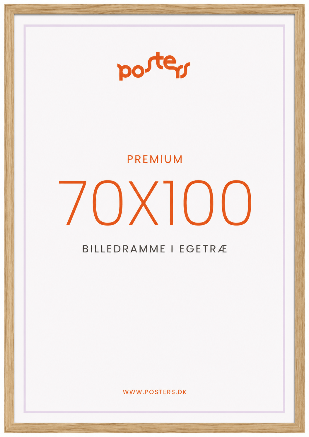 Billedramme 70x100 cm i egetræ