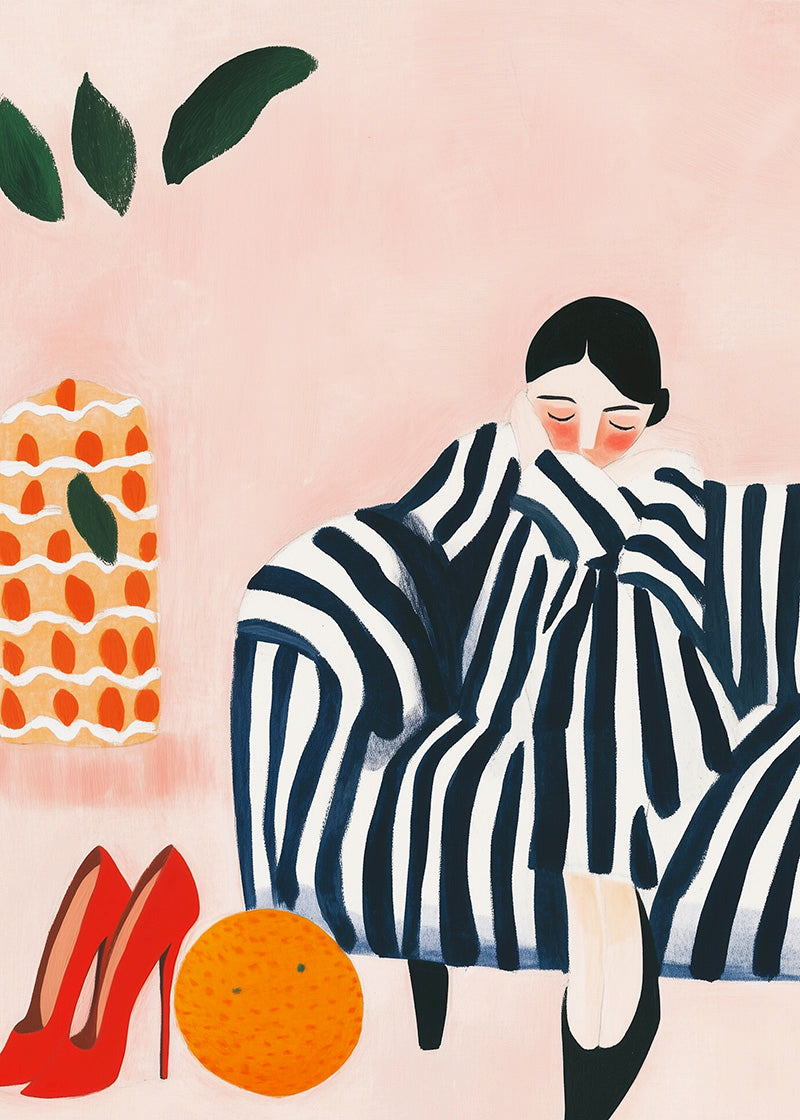 Japansk Sol & Stil Billedvæg