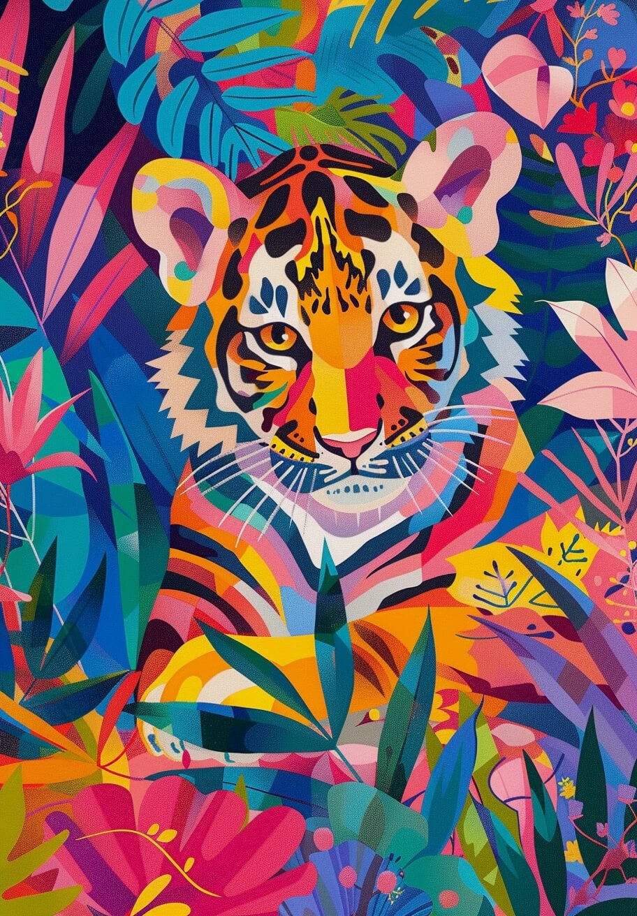 Babytiger på spring