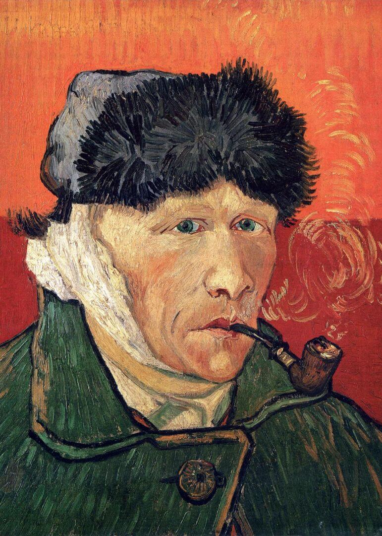 Bandaged Ear and Pipe (1889)
