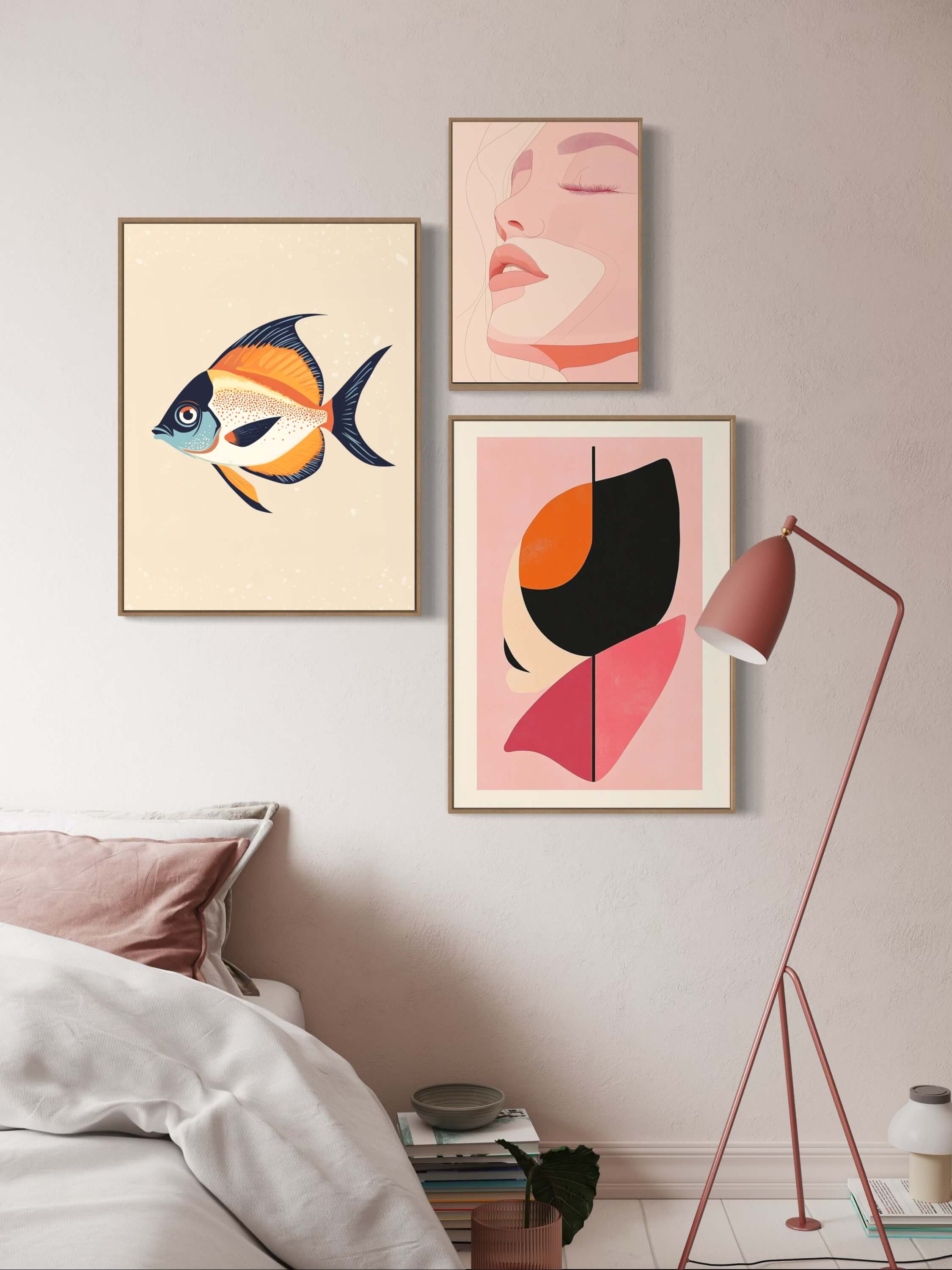 Bedroom pink - billedvæg