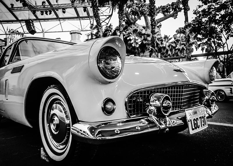 Black & White Vintage Car