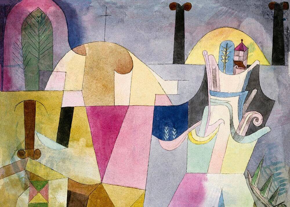 Black columns in a landscape - Paul Klee