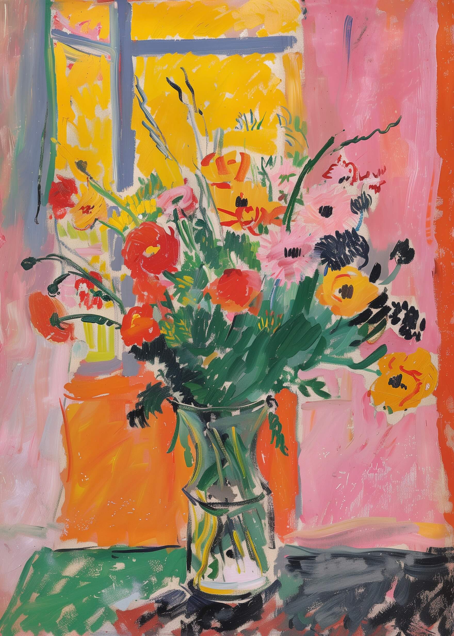 Blomsterdekoration - Matisse Style