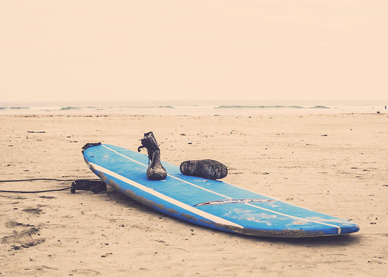 Blue Vintage Surfboard