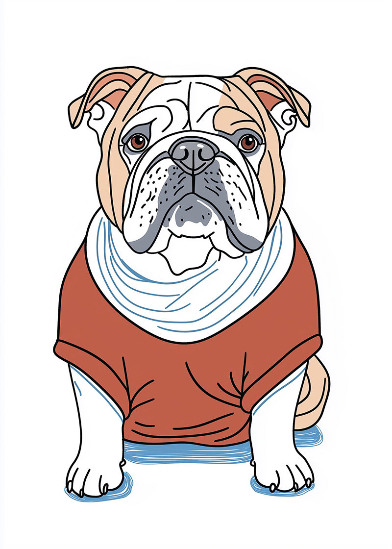 Bulldog i trøje