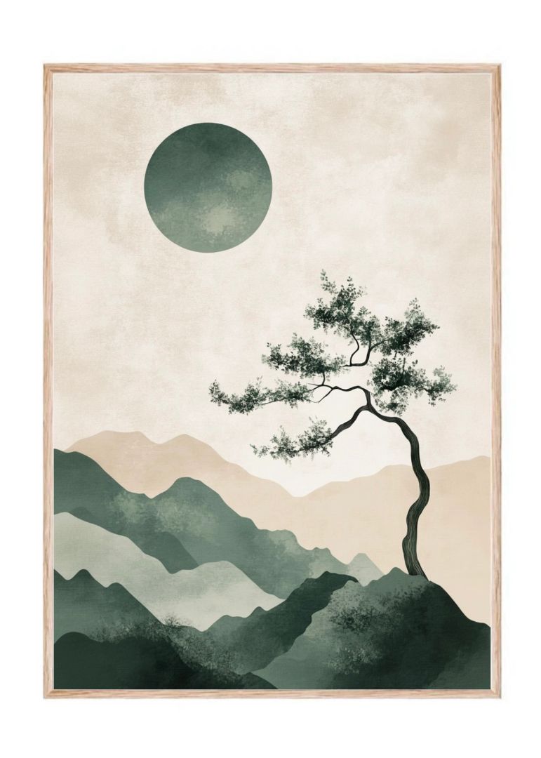 Golt landskab i grøn