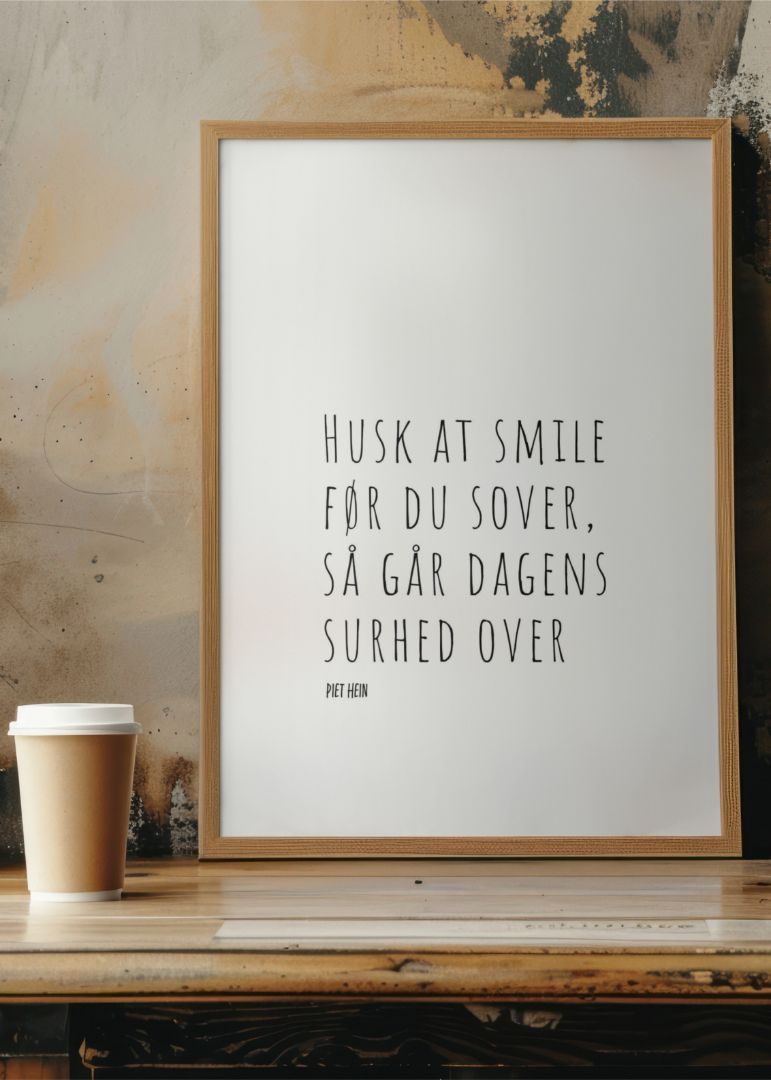 Husk at smile før du sover