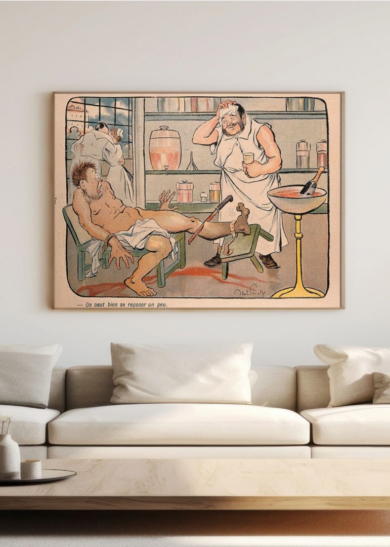 A surgeon apologetically takes a breather