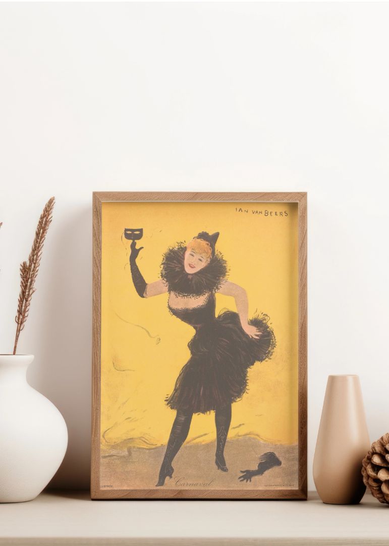 Vrouw in carnavalskostuum