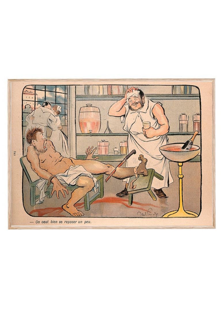A surgeon apologetically takes a breather