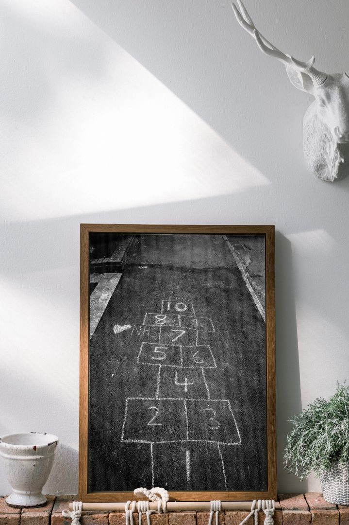 Hopscotch Game in Monotone