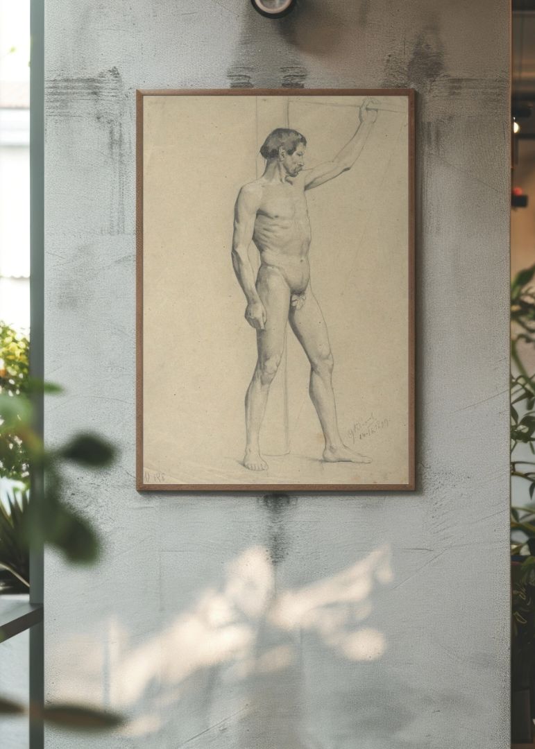 Male Academy Nude in Pose