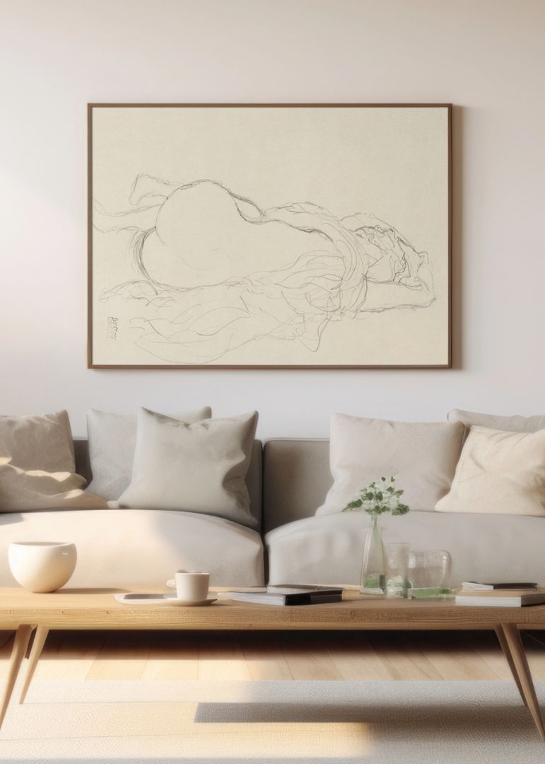 Reclining Nude with Drapery, Back View