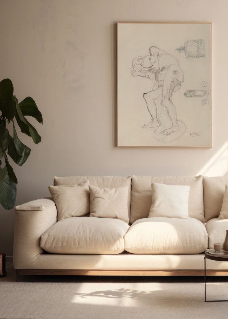 Study of a Nude Old Woman Clenching Her Fists, and Two Decorative Objects