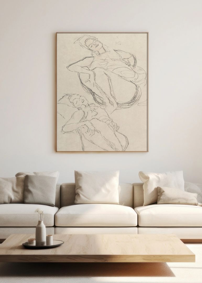 Two Studies for a Crouching Woman
