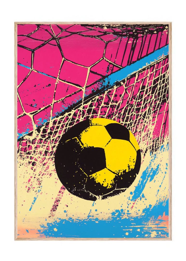 Fodbold i Gul og Pink