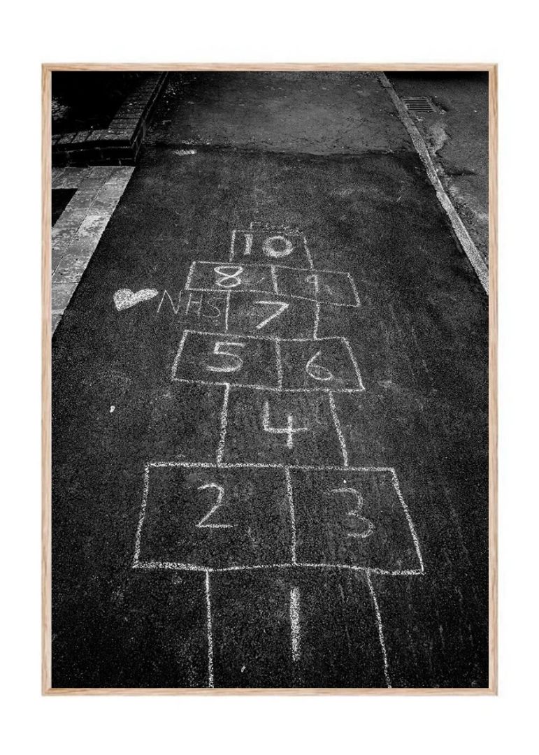 Hopscotch Game in Monotone