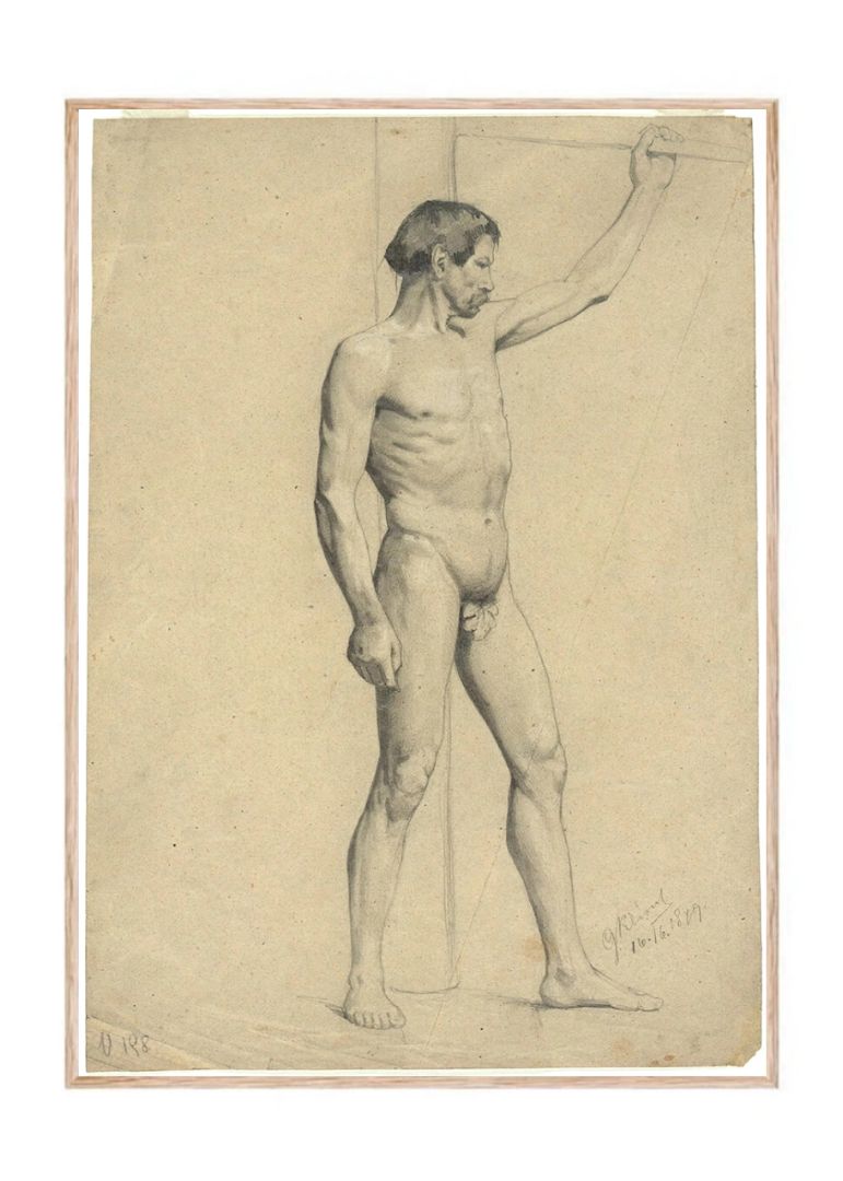 Male Academy Nude in Pose