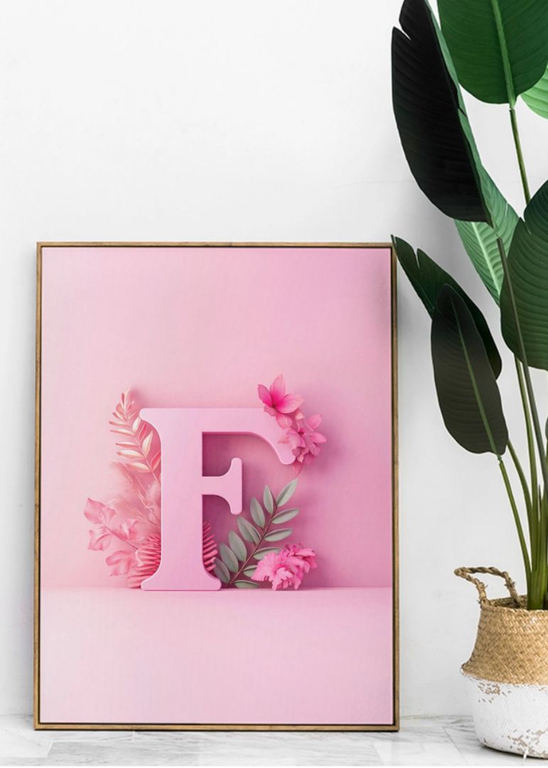 Bogstavet F - Rosa