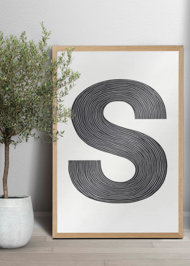 Bogstavet S - Streger