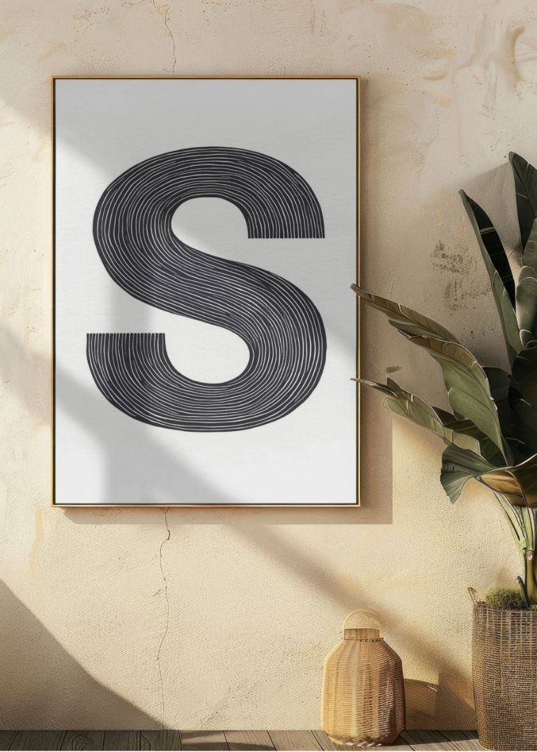 Bogstavet S - Streger