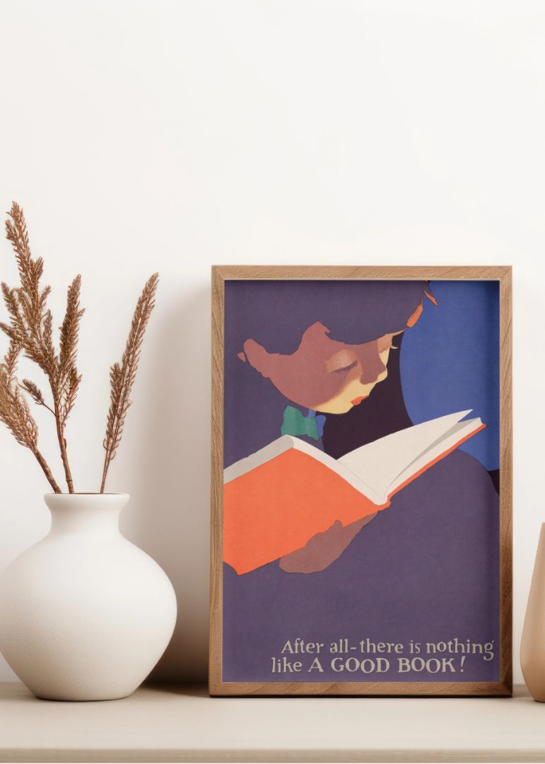Boy reading a book
