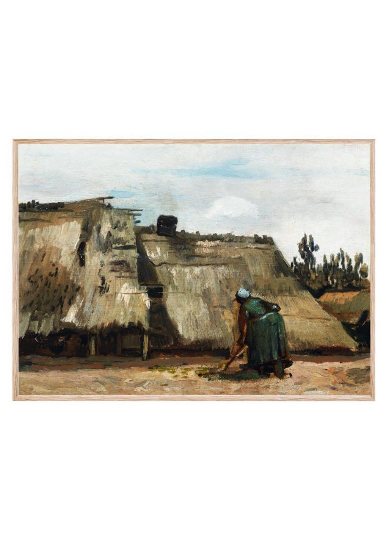 A Peasant Woman Digging in Front of Her Cottage (c.1885)