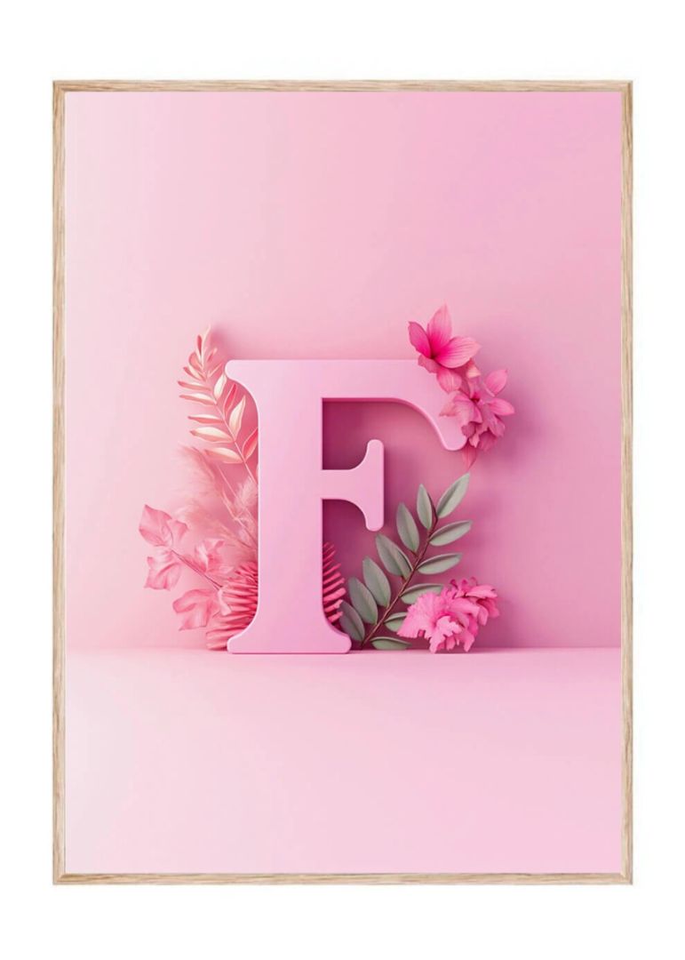 Bogstavet F - Rosa