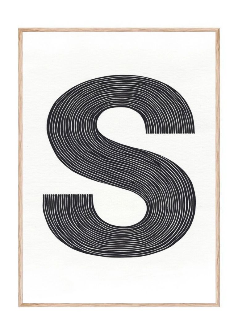 Bogstavet S - Streger