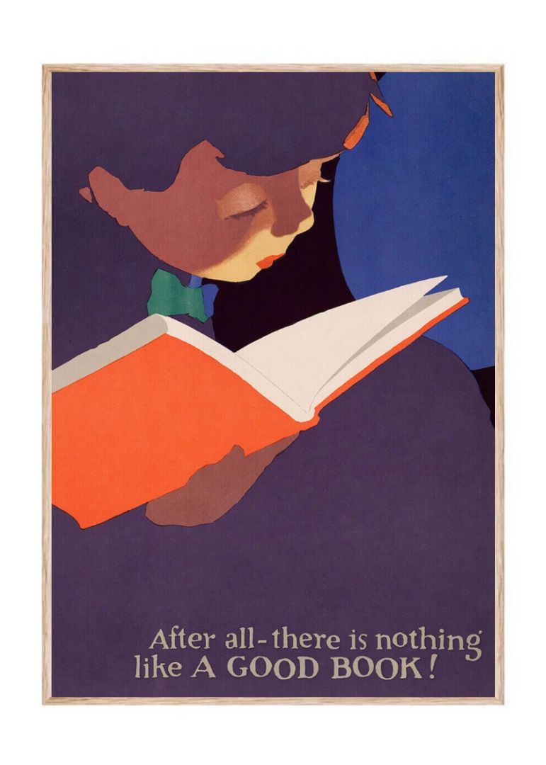 Boy reading a book