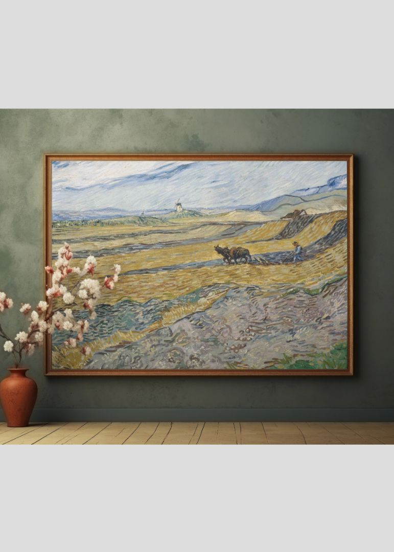 Enclosed Field with Ploughman