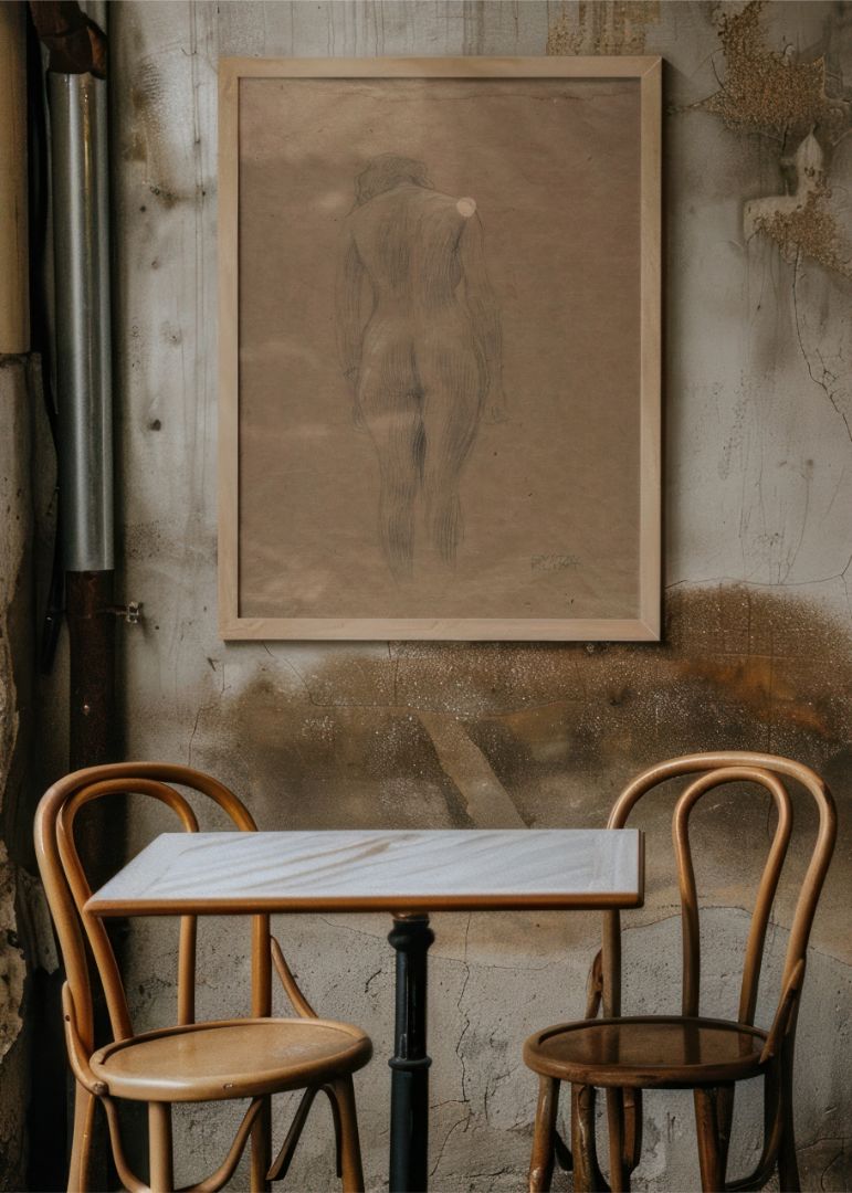 Standing Female Nude from the Back