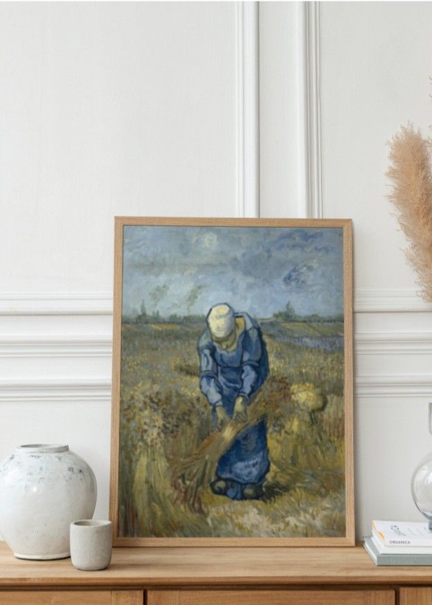 Peasant Woman Binding Sheaves (After Millet)