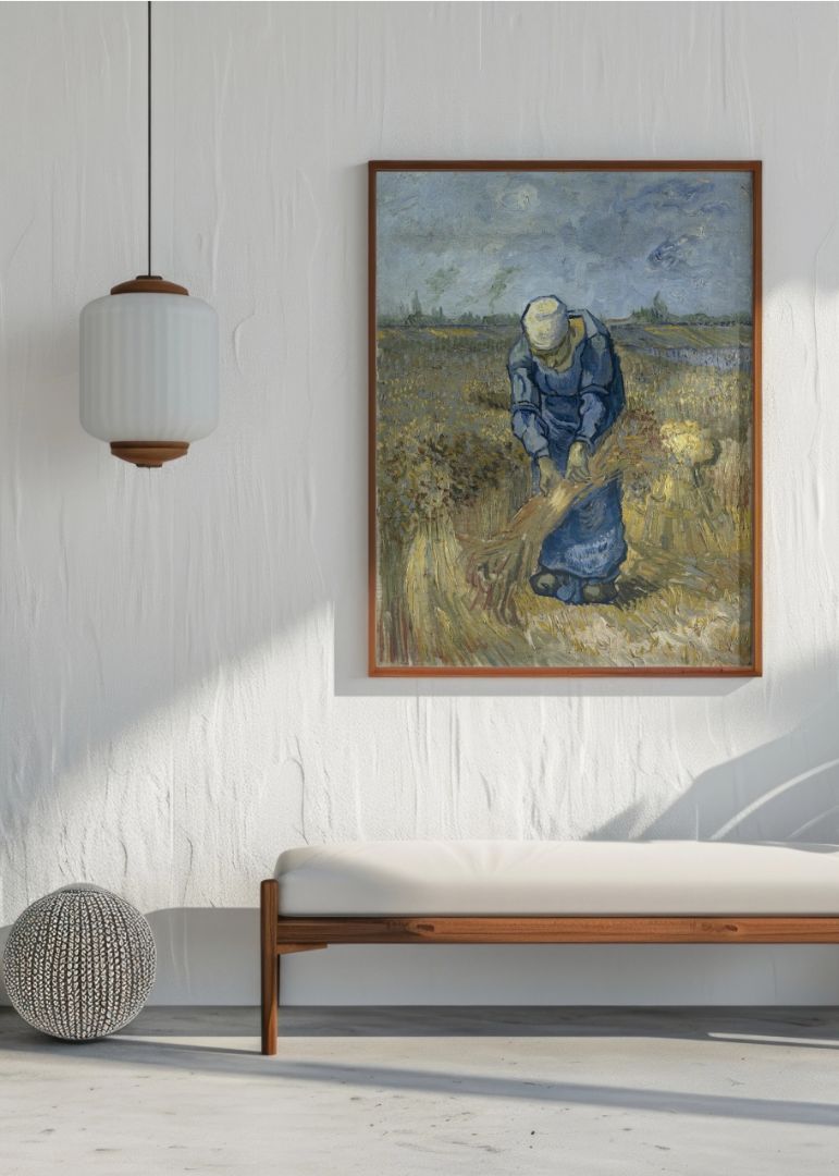 Peasant Woman Binding Sheaves (After Millet)