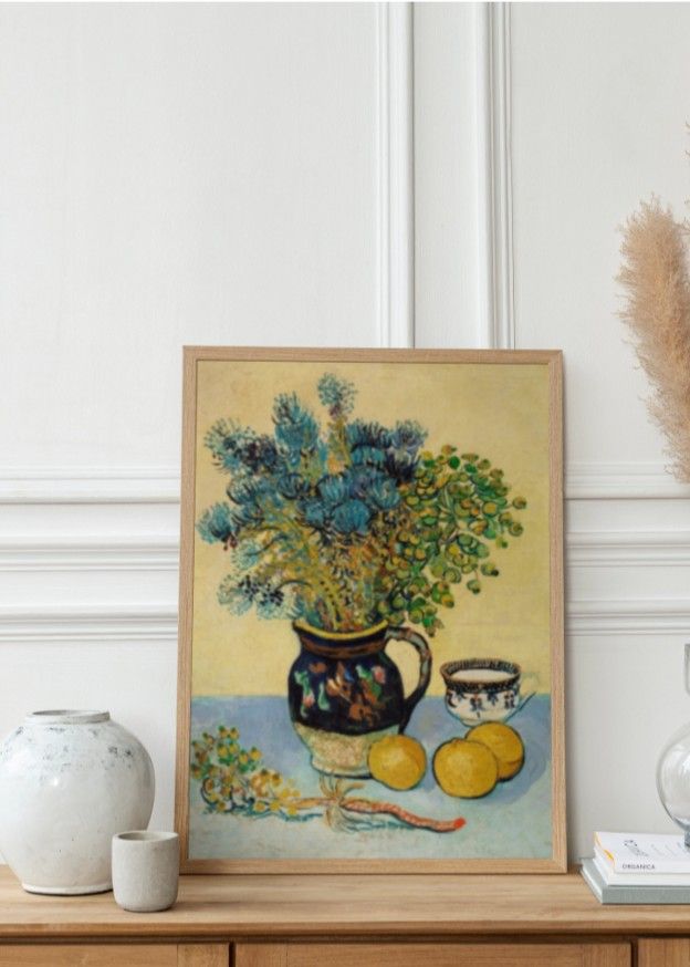 Still Life of Oranges and Lemons with Blue Gloves (1889)
