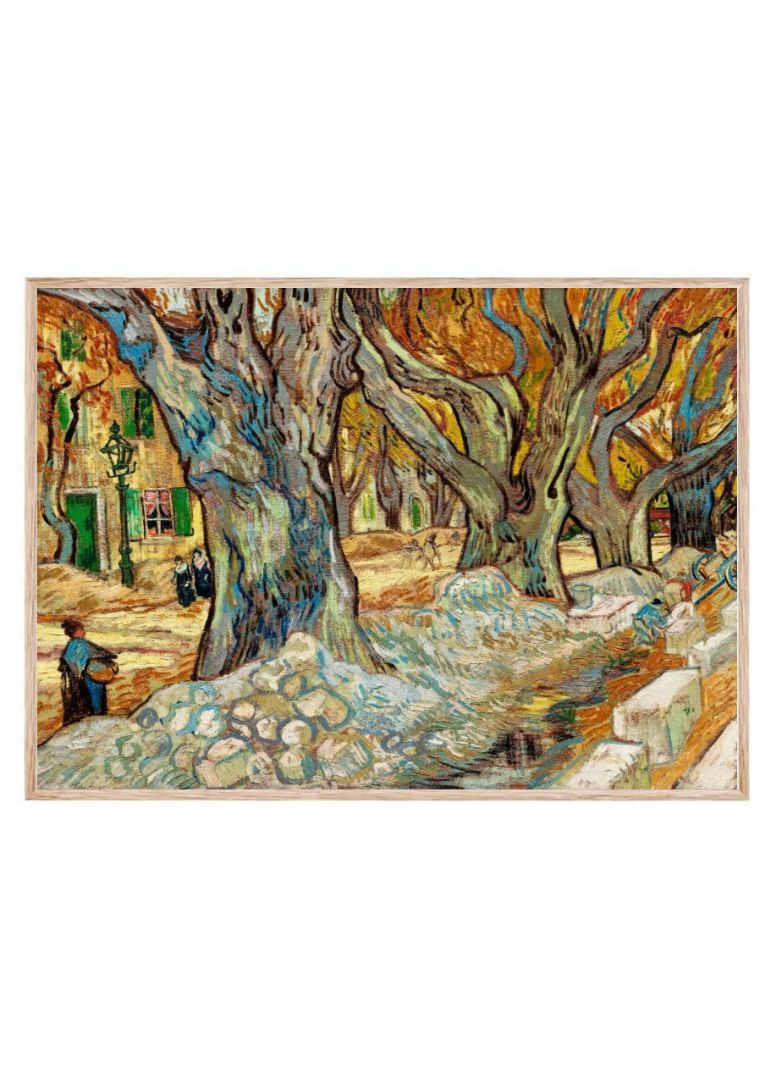 Large Plane Trees (Road Menders at Saint-Rémy) (1889)