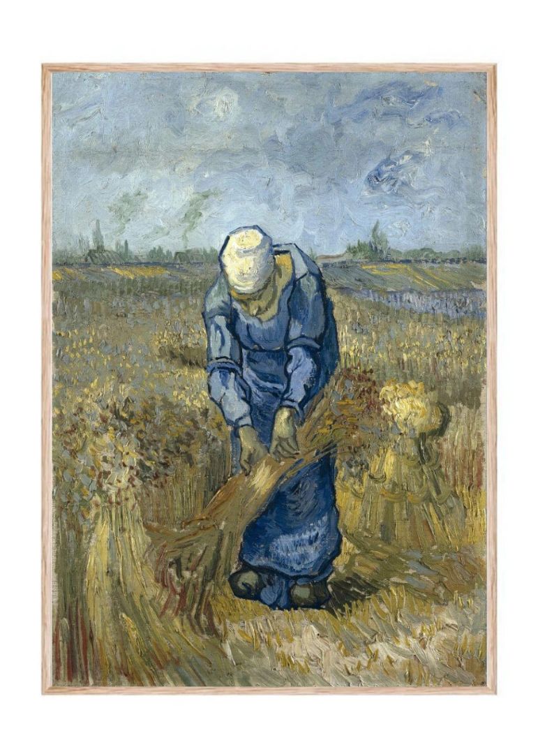 Peasant Woman Binding Sheaves (After Millet)