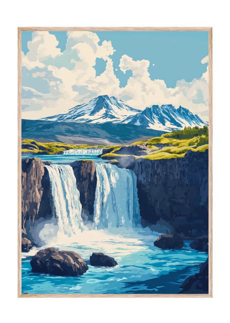 Vandfald på Island