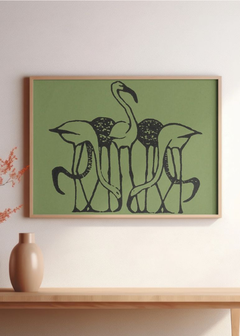 Five Flamingos