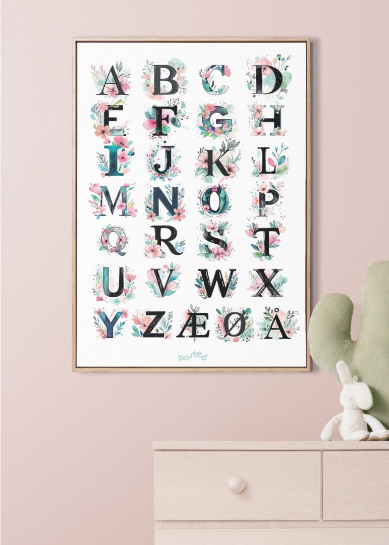 ABC blomsterplakat
