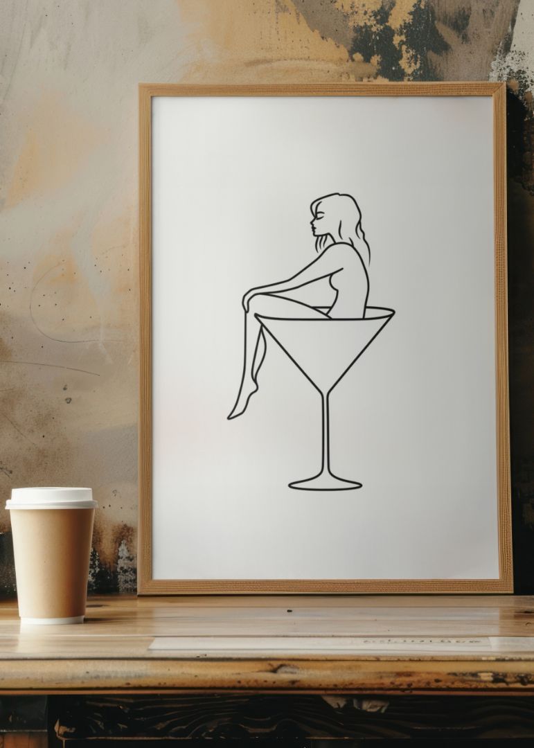 Cocktailbad – kunstnerisk plakat