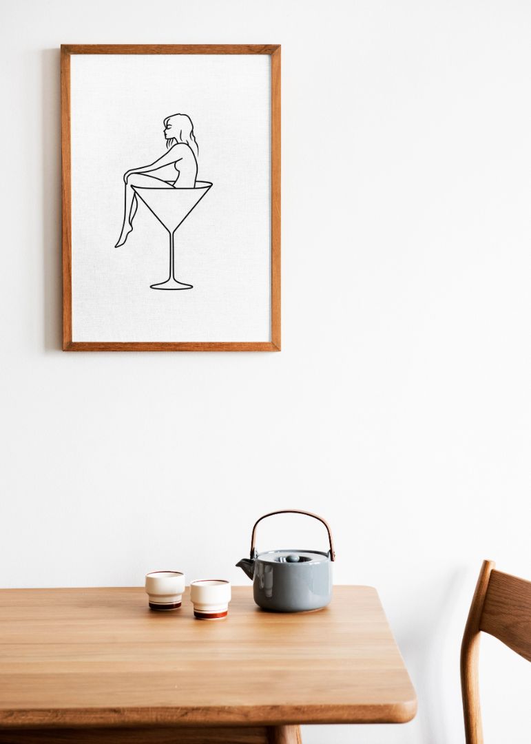 Cocktailbad – kunstnerisk plakat
