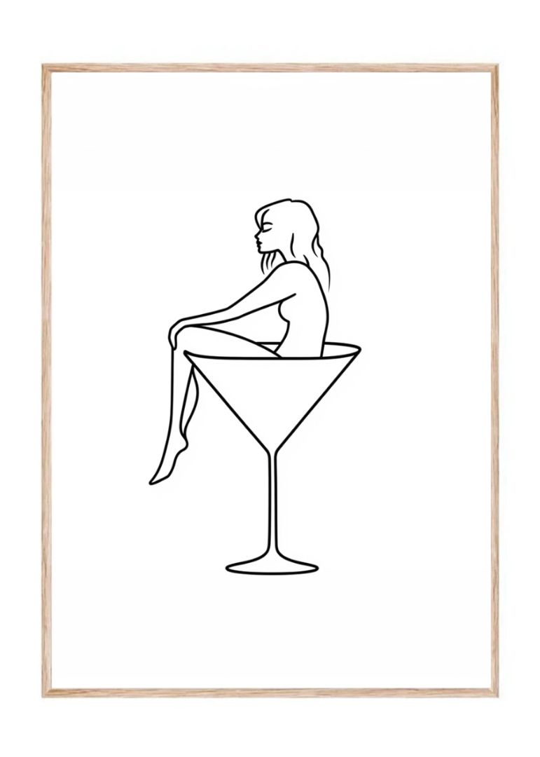 Cocktailbad – kunstnerisk plakat