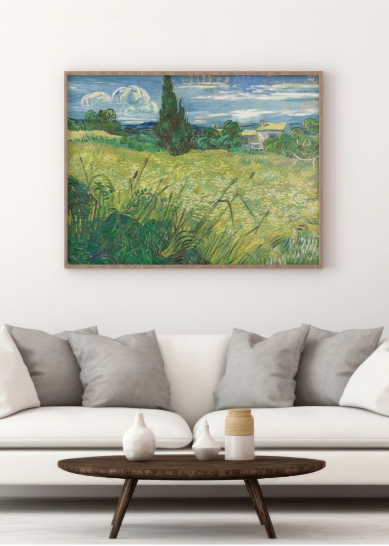 Green Wheat Field with Cypress (1889)