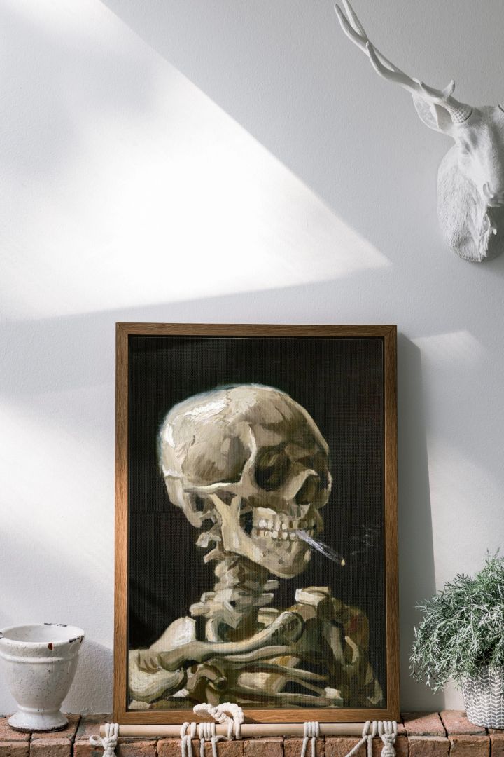Head of a Skeleton with a Burning Cigarette (1886)