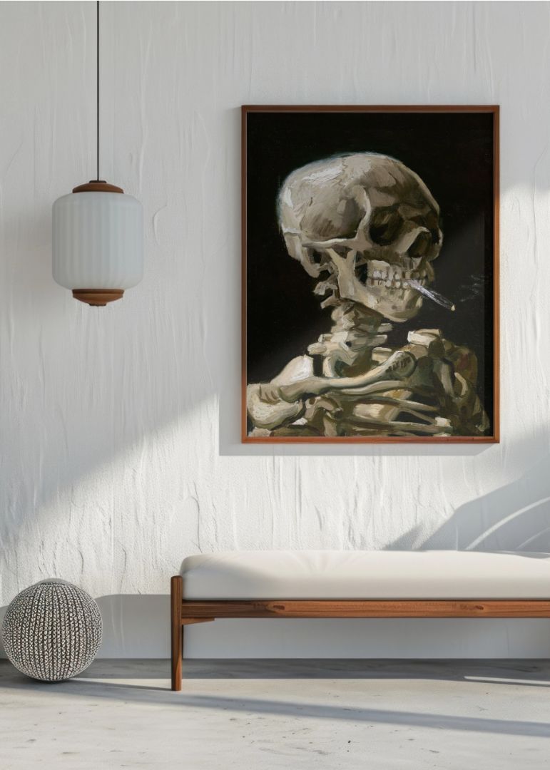 Head of a Skeleton with a Burning Cigarette (1886)