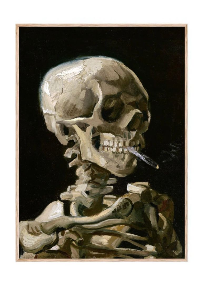 Head of a Skeleton with a Burning Cigarette (1886)
